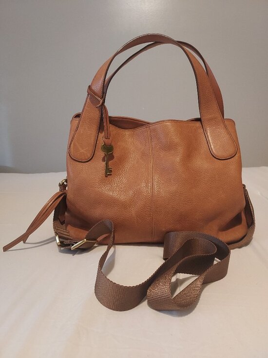 Fossil Handbags - Fossil Maya Double Handle Pebble Leather Satchel